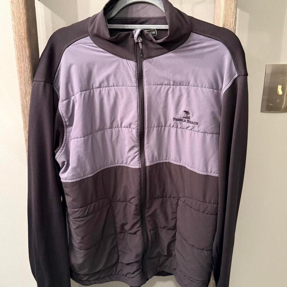 Pebble Beach purple windbreaker jacket Size M #golfwear #outdoor see flaw on ...